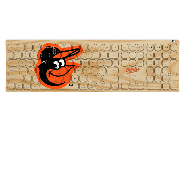 Baltimore Orioles Baseball Bat Curved Wireless Keyboard