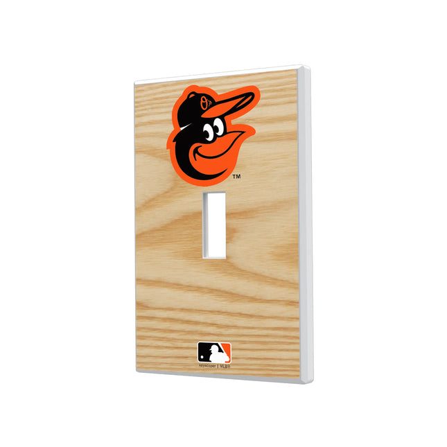 Baltimore Orioles Baseball Bat Hidden-Screw Light Switch Plate