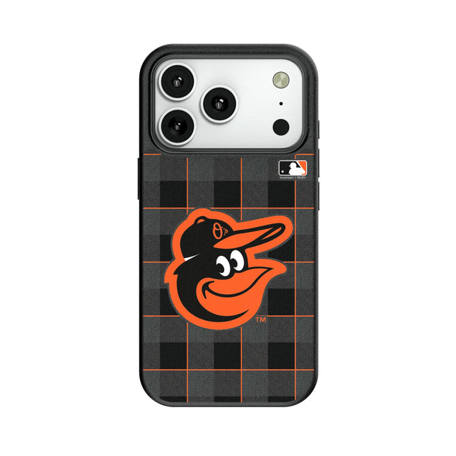 Baltimore Orioles Plaid MagSafe Compatible Phone Case for Apple iPhone