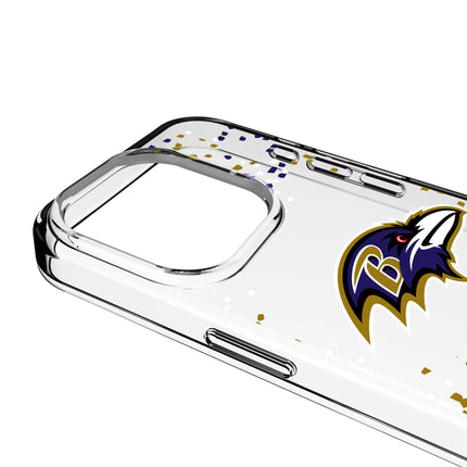Baltimore Ravens Confetti Clear Phone Case for Apple iPhone
