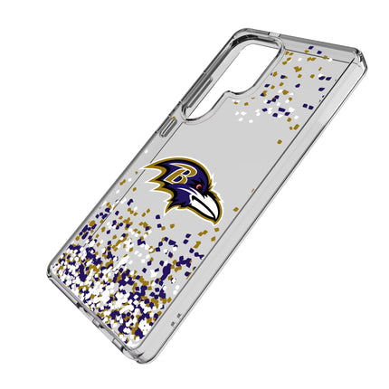 Baltimore Ravens Confetti Clear Phone Case for Samsung Galaxy
