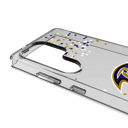 Baltimore Ravens Confetti Clear Phone Case for Samsung Galaxy