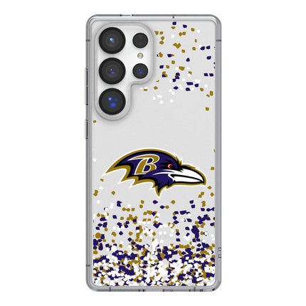 Baltimore Ravens Confetti Clear Phone Case for Samsung Galaxy