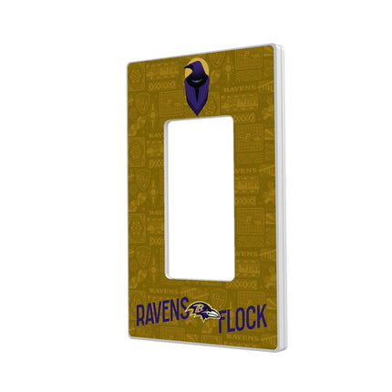 Baltimore Ravens Deco Hidden-Screw Light Switch Plate