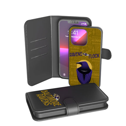 Baltimore Ravens Deco Wallet Phone Case for Apple iPhone
