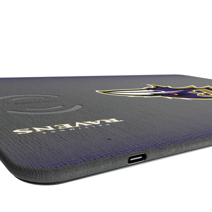 Baltimore Ravens Linen 15-Watt Wireless Charger and Mouse Pad