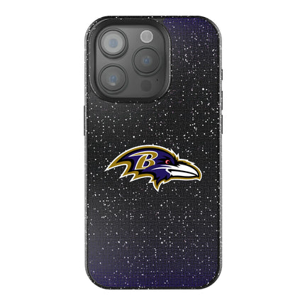 Baltimore Ravens Linen Black Bling Phone Case for Apple iPhone