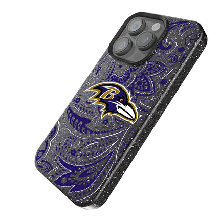 Baltimore Ravens Paisley Black Bling Phone Case for Apple iPhone