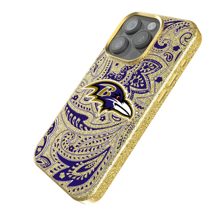 Baltimore Ravens Paisley Bling Phone Case for Apple iPhone