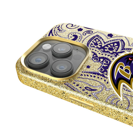 Baltimore Ravens Paisley Bling Phone Case for Apple iPhone