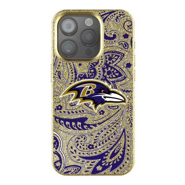 Baltimore Ravens Paisley Bling Phone Case for Apple iPhone