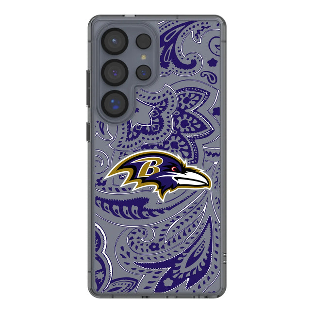 Baltimore Ravens Paisley Clear Phone Case for Samsung Galaxy