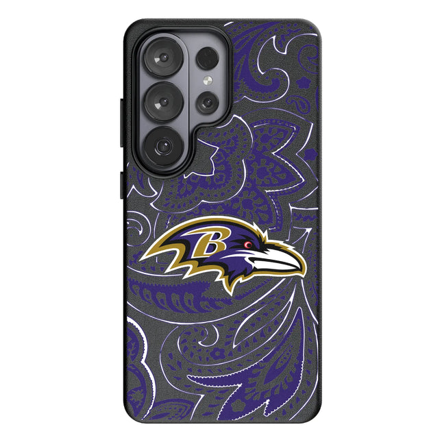 Baltimore Ravens Paisley MagSafe Compatible Phone Case for Samsung Galaxy