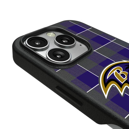 Baltimore Ravens Plaid MagSafe Compatible Phone Case for Apple iPhone