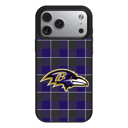 Baltimore Ravens Plaid MagSafe Compatible Phone Case for Apple iPhone