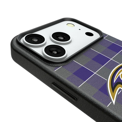Baltimore Ravens Plaid MagSafe Compatible Phone Case for Apple iPhone