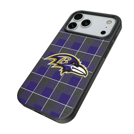 Baltimore Ravens Plaid MagSafe Compatible Phone Case for Apple iPhone