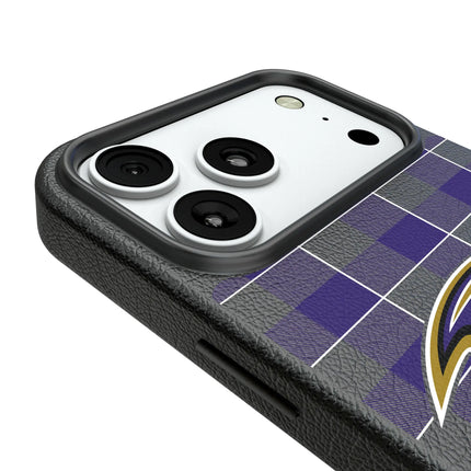 Baltimore Ravens Plaid MagSafe Compatible Phone Case for Apple iPhone