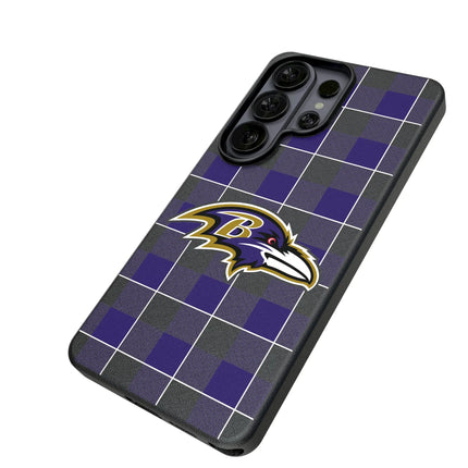Baltimore Ravens Plaid MagSafe Compatible Phone Case for Samsung Galaxy