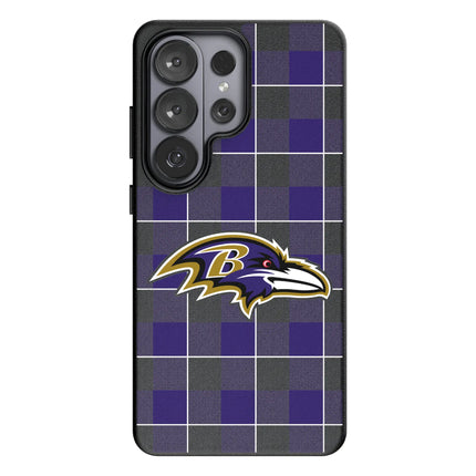 Baltimore Ravens Plaid MagSafe Compatible Phone Case for Samsung Galaxy