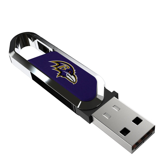 Baltimore Ravens Solid USB 64GB Clip Style Flash Drive