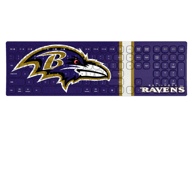 Baltimore Ravens Stripe Curved Wireless Keyboard