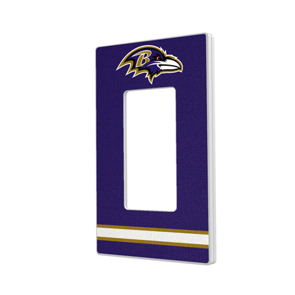 Baltimore Ravens Stripe Hidden-Screw Light Switch Plate