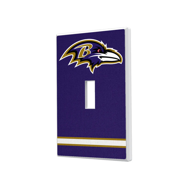 Baltimore Ravens Stripe Hidden-Screw Light Switch Plate
