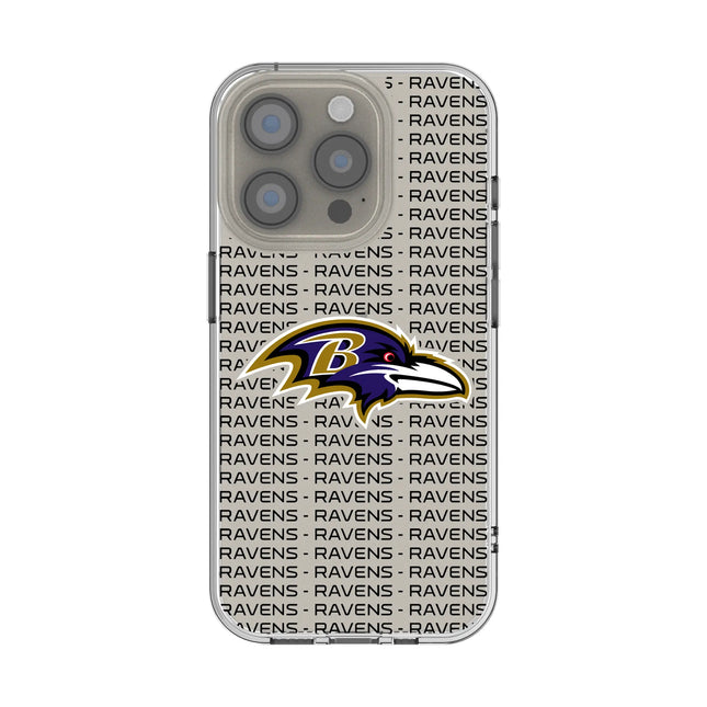 Baltimore Ravens Text Backdrop Clear Phone Case for Apple iPhone