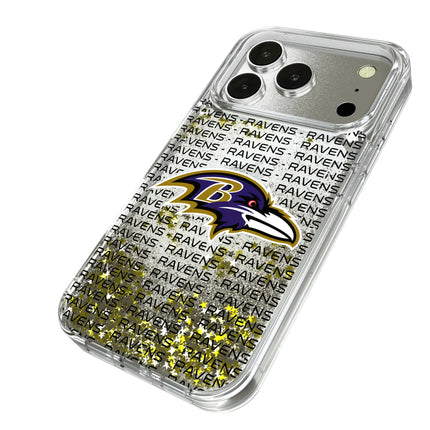 Baltimore Ravens Text Backdrop Glitter Phone Case for Apple iPhone
