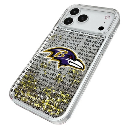 Baltimore Ravens Text Backdrop Glitter Phone Case for Apple iPhone