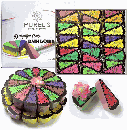 Bath Bomb Birthday Cake Gift Set - 30 Pieces