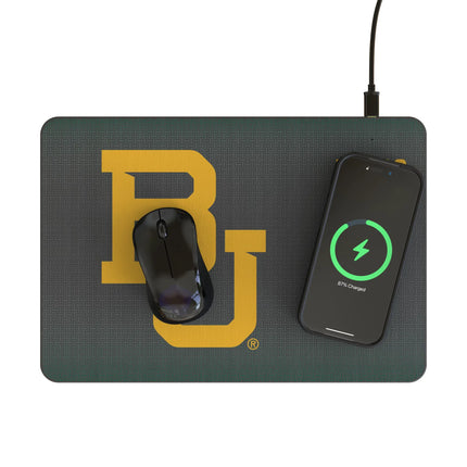 Baylor University Bears Linen 15-Watt Wireless Charger and Mouse Pad