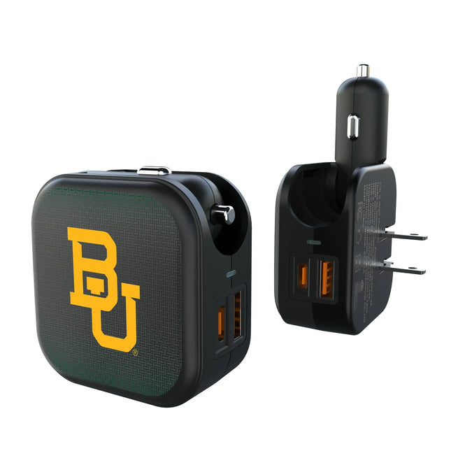 Baylor University Bears Linen 2 in 1 USB A/C Charger