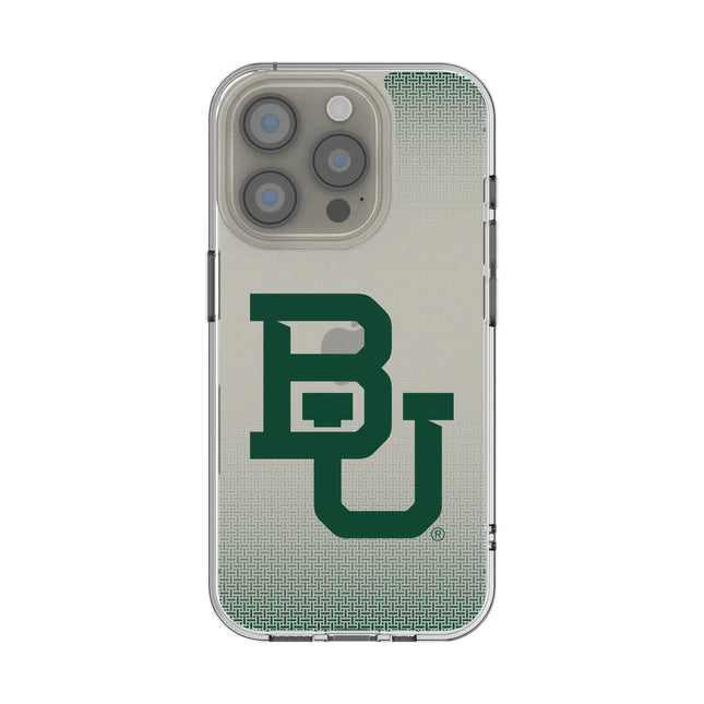 Baylor University Bears Linen Clear Phone Case for Apple iPhone