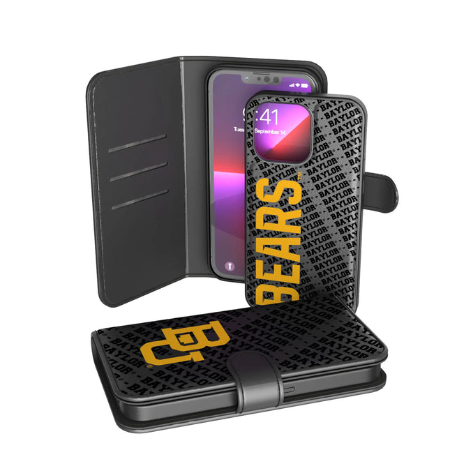 Baylor University Bears Monocolor Tilt Wallet Phone Case for Apple iPhone