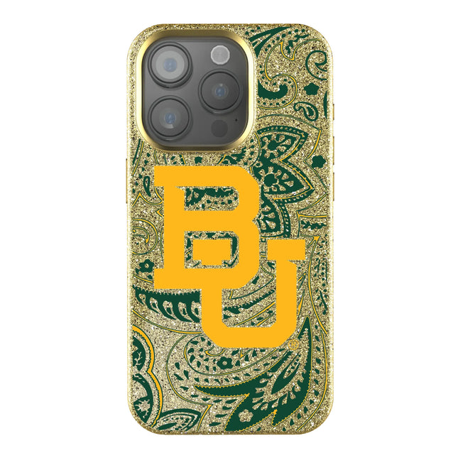 Baylor University Bears Paisley Bling Phone Case for Apple iPhone