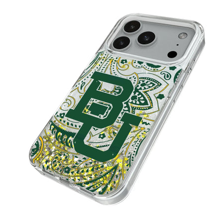 Baylor University Bears Paisley Glitter Phone Case for Apple iPhone