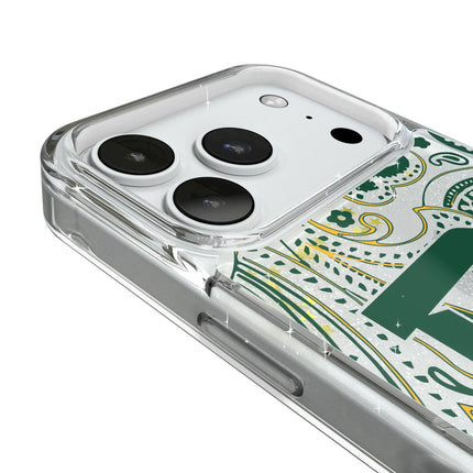 Baylor University Bears Paisley Glitter Phone Case for Apple iPhone