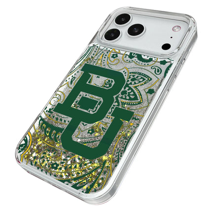 Baylor University Bears Paisley Glitter Phone Case for Apple iPhone