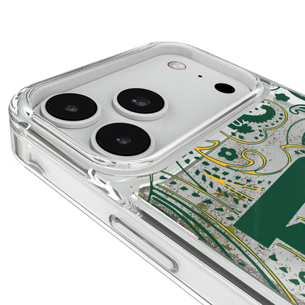 Baylor University Bears Paisley Glitter Phone Case for Apple iPhone
