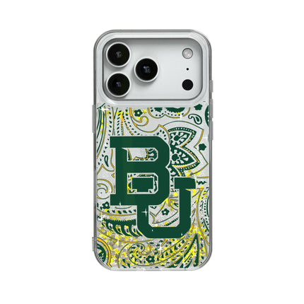 Baylor University Bears Paisley Glitter Phone Case for Apple iPhone