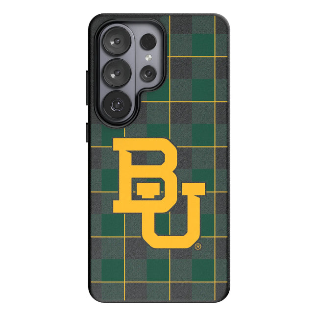 Baylor University Bears Plaid MagSafe Compatible Phone Case for Samsung Galaxy