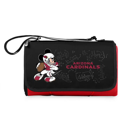 Arizona Cardinals Mickey Mouse Blanket Tote Outdoor Picnic Blanket