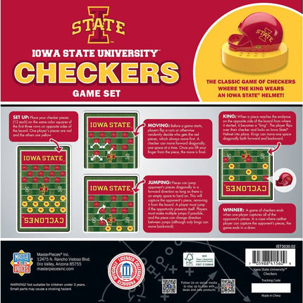 Iowa State Cyclones Checkers Board Game
