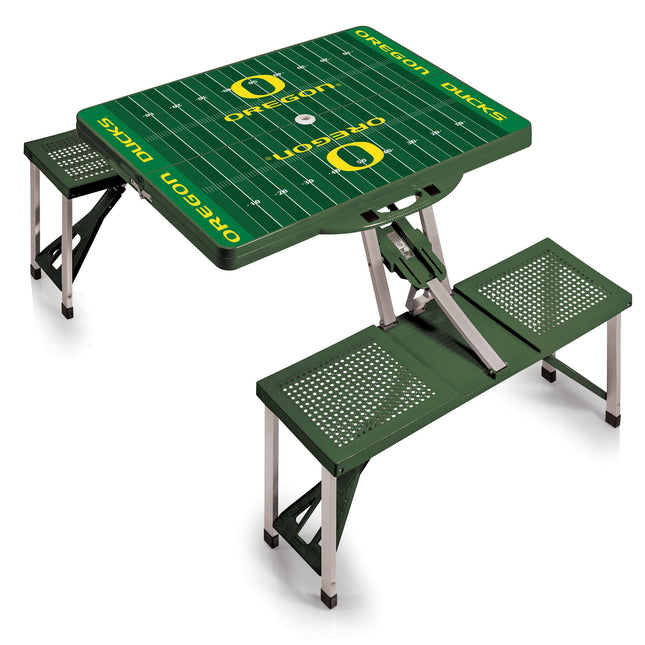 Oregon Ducks Football Field Picnic Table Folding Table with Seats