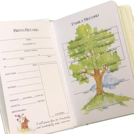Personalized Baby’s First Bible In Microstripe Cotton with Large Cross
