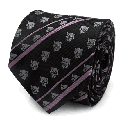 Black Panther Stripe Black Tie