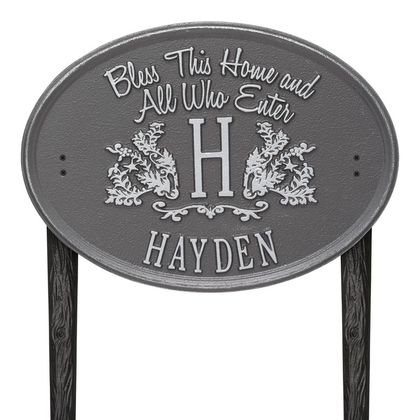 Bless This Home Personalized Lawn Plaque