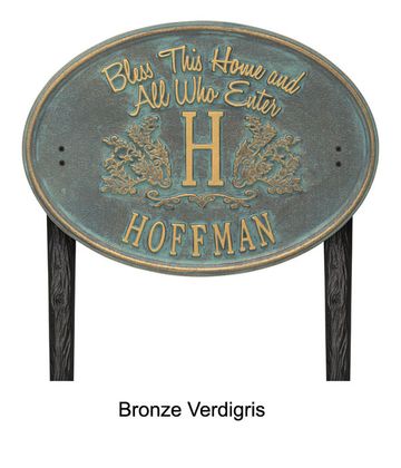 Bless This Home Personalized Lawn Plaque